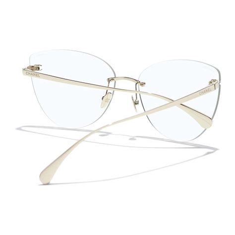 chanel cat eye winter|Cat Eye Blue Light Glasses Titanium Light Gold .